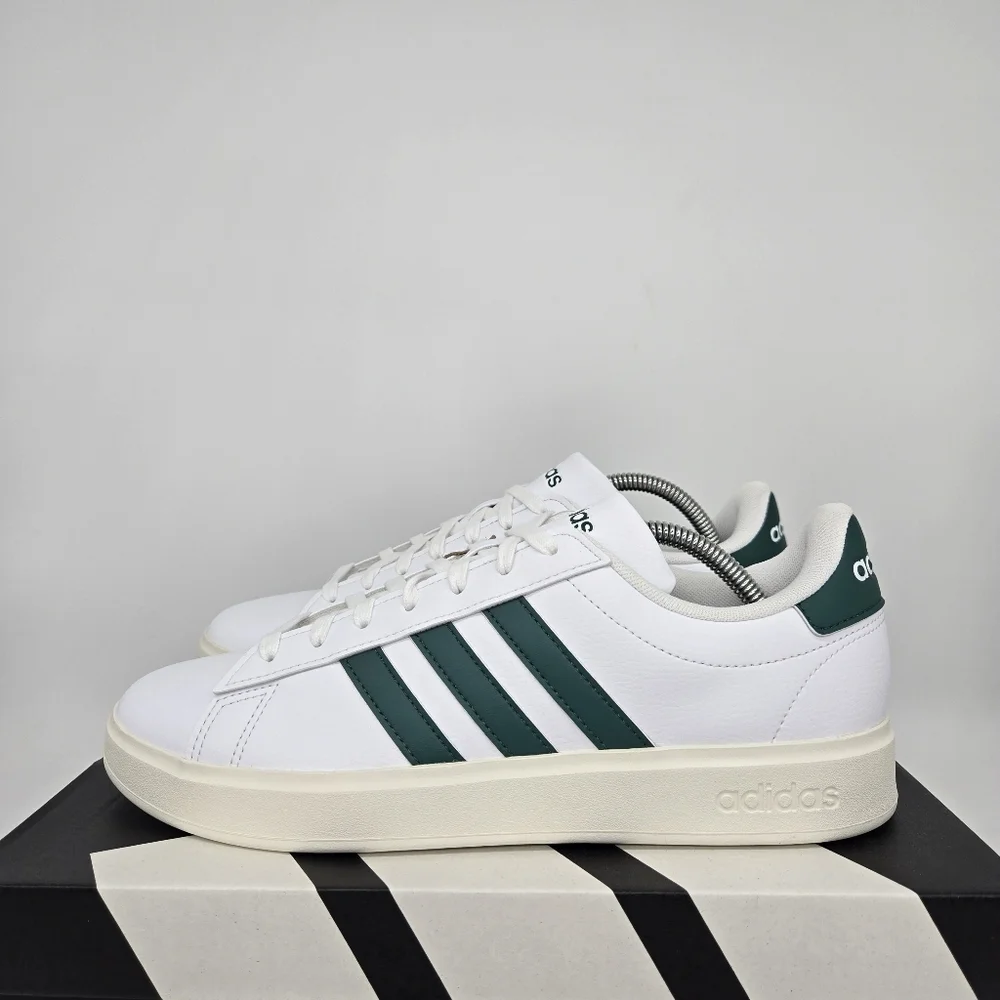 Adidas Men's Grand Court 2.0 'Cloud White Collegiate Green' Shoes JR2224 Size 11